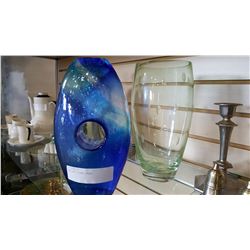 TWO ART GLASS VASES