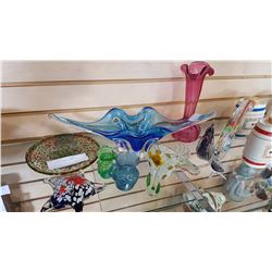 LOT OF ART GLASS ITEMS