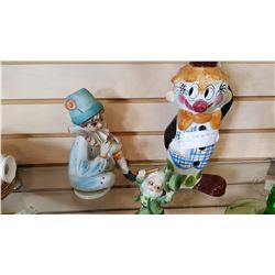 MUSICAL CLOWN AND TWO CLOWN FIGURES