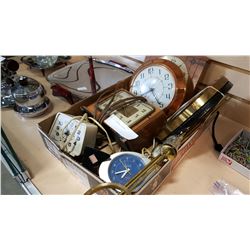 BOX OF VINTAGE CLOCKS