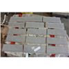 Image 1 : 14 BOXES NEW ITALIAN SILVER TRUST GREY ROUND TOP BACK SPLASH TILE, 4X12 INCH TILES, 33 LINEAR FT PER