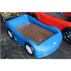 SMALL BLUE LITTLE TYKES CAR BED NO MATTRESS