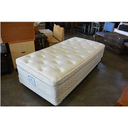 SEALY POSTURPEDIC SINGLE SIZE BOX MATTRESS, ROLLERFRAME AND HEADBOARD