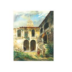 Müller, Adolf sign (Worked around 1850), The Court of a Palace in Venice 