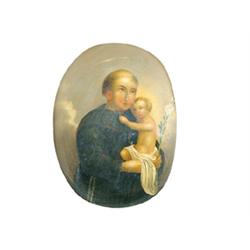 German painter( first half 19th century), Saint Anton from Padua with the Child Jesus 