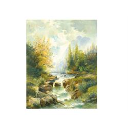 German or Austrian painter (second half 19th century), Fishermen at the Riverside 