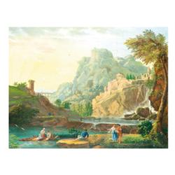 Painter worked in Italy (mid 19th century), Landscape in Tivoli 