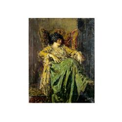 Márk, Lajos (Retteg, 1867 - New York, 1940), Lady in Armchair