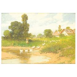 Neogrády, László (Budapest, 1896 - Budapest, 1962), At the Streamside 