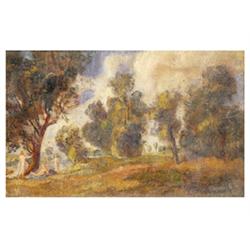 Herman, Lipót (Nagyszentmiklós, 1884 - Budapest, 1972), Scene at the Lake