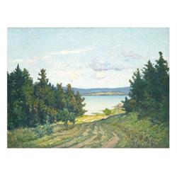 Basch, Árpád (Pest, 1873 - Budapest, 1944), Landscape at the Waterside