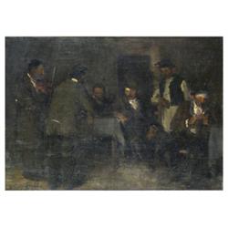 Náray, Aurél (Budapest, 1883 - Budapest, 1948), Scene in the Pub 