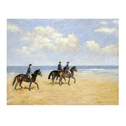 Kárpáthy, Jeno (Debrecen, 1870 - Budapest, 1950), Horse Riding at the Seaside 