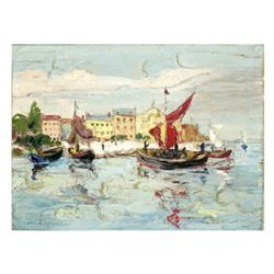 Illegible sign, Dalmatian Harbour 