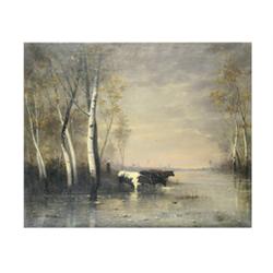 K.Spányi, Béla (Pest, 1852 - Budapest, 1914), Sunset 