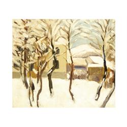 Painter from Nagybánya, Street in Winter 