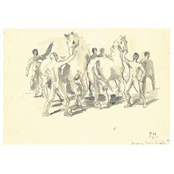 Borsos, Miklós (Nagyszeben, 1906 - Budapest, 1990), Horse-racing 