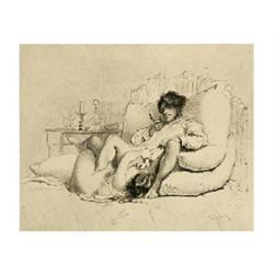 Zichy, Mihály (Zala, 1827 - Saint Petersburg, 1906), Erotic Scene 