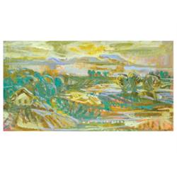 Bizse, János (Pécs, 1920 - Pécs, 1981), Lookout at Lake Balaton 