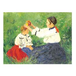 Glatz, Oszkár (Budapest, 1872 - Budapest, 1958), Girls on Flowery Field 