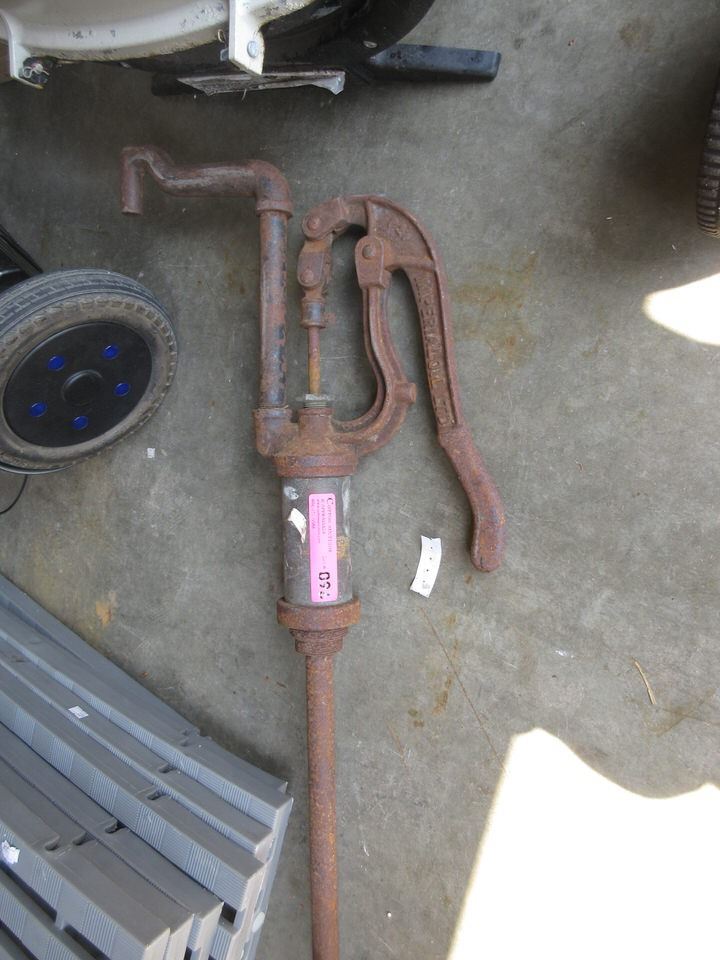 Vintage Imperial Oil Hand Crank Barrel Pump