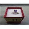 Image 2 : Sterling Silver Amethyst & Diamond Dinner Ring