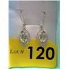 Image 1 : New Green Amethyst & Diamond Dangle Earrings