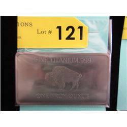 1 Oz. .999 Fine Titanium Buffalo Investor Bar