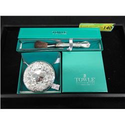 Towle Sterling Silver Mirror & Brush