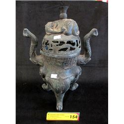 Vintage Asian Bronze Elephant Incense Burner