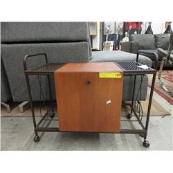 Vintage Record Cabinet on Casters