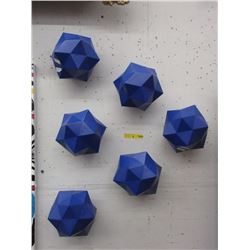 Six Geometric Metal Wall Art Pieces