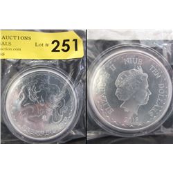 5 Oz. Niue Double Dragon .999 Silver Coin