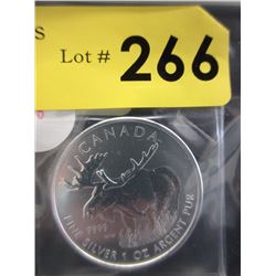 1 Oz. Canada Moose .9999 Silver Coin