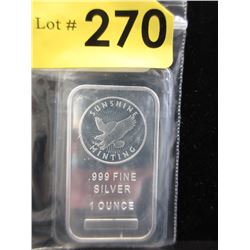 1 Oz. Sunshine Minting .999 Silver Bar