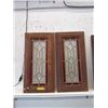 Image 1 : 2 Oak Framed Stained Glass Panels