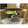 Image 1 : 2 New 3 Piece Chocolate & Tan Plant Pot Sets