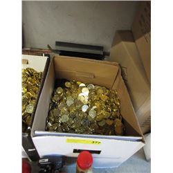 Case of Gold Plastic Treasure Chest Coins