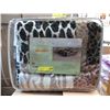 Image 1 : New Queen Size Animal Block Print Sherpa Blanket