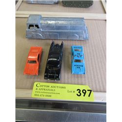 Four 1950's Midge Toy Vehicles - New Old Stock