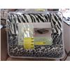 Image 1 : New Queen Size Animal Stripe Sherpa Blanket