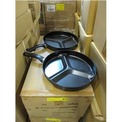 Case of 12 New Sectioned Frying Pans