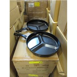 Case of 12 New Sectioned Frying Pans