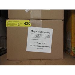 Three 4.2 KG Cases of Maple Nut & Raisin Granola