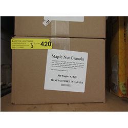 Three 4.2 KG Cases of Maple Nut & Raisin Granola