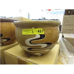 2 New 3 Piece Brown & Tan Plant Pot Sets