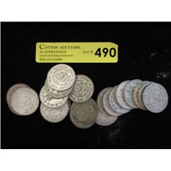 21 Mexican 10% Silver Pesos