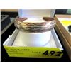 Image 1 : Signed Navajo Sterling & Copper Cuff Bracelet