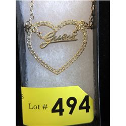 New Guess Designer Heart Necklace