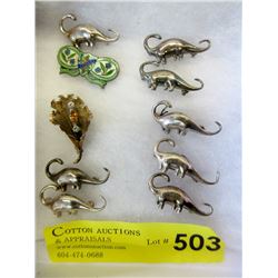 45 Grams of Sterling Silver Brooches